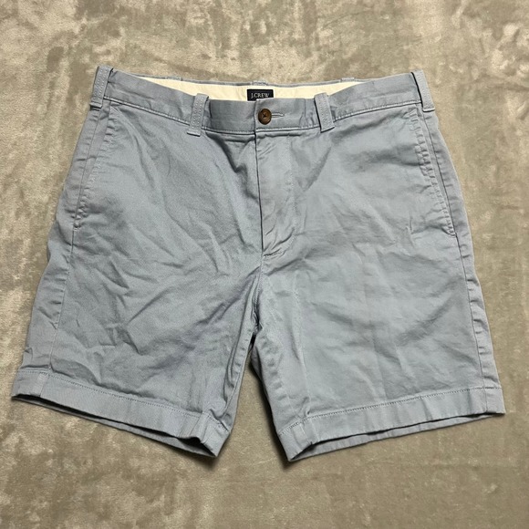 J.Crew 33 Mens 7" Inseam Oxford Cloth Shorts Powder Blue Casual Classic Summer - Picture 1 of 8